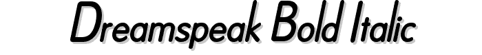 Dreamspeak Bold Italic font